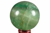 Polished Green Fluorite Sphere - Madagascar #191244-1